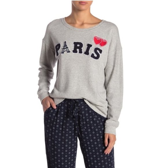 Rails Kelli Paris Sweatshirt Size L, Cozy, Patch letters - Picture 1 of 6